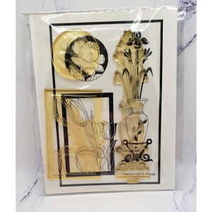 Tulips And Roses Floral Design Paper Parachute Clear Polymer Stamps